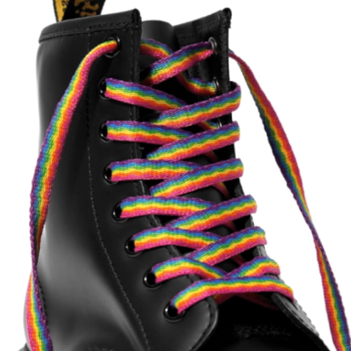 SZNUROWADŁA DR. MARTENS 140 cm TĘCZOWE PŁASKIE