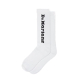 DR. MARTENS VERTICAL LOGO WHITE-BLACK SKARPETY